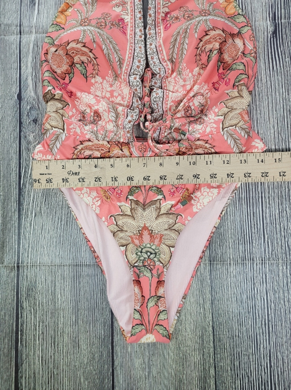Cosita Linda NWT Abloom High Neck Vutour Lace Up Reversible One Piece Swimsuit - Picture 13 of 13